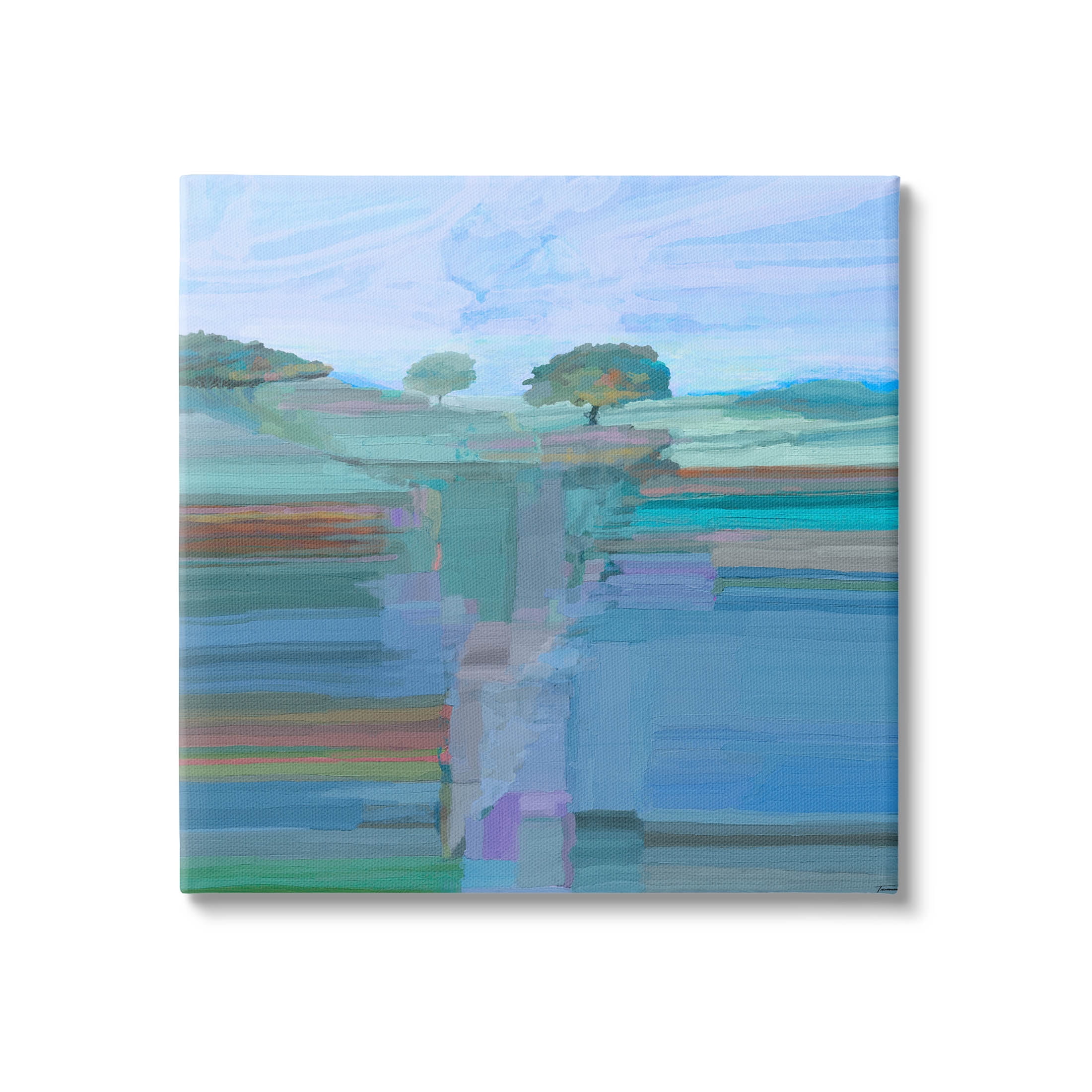 Contemporary Trees Underground View Abstract Graphic Art Gallery Wrapped Canvas Print Wall Art