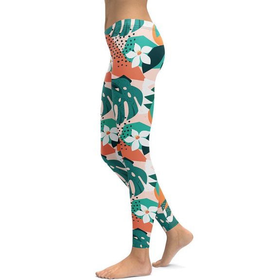 Contemporary Tropical Leggings Size: XS for Women | FIERCEPULSE