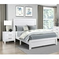 thumbnail image 1 of Contemporary Twin Bed and Two Nightstands Set 3pc Bedroom Furniture Modern White Set, 1 of 7