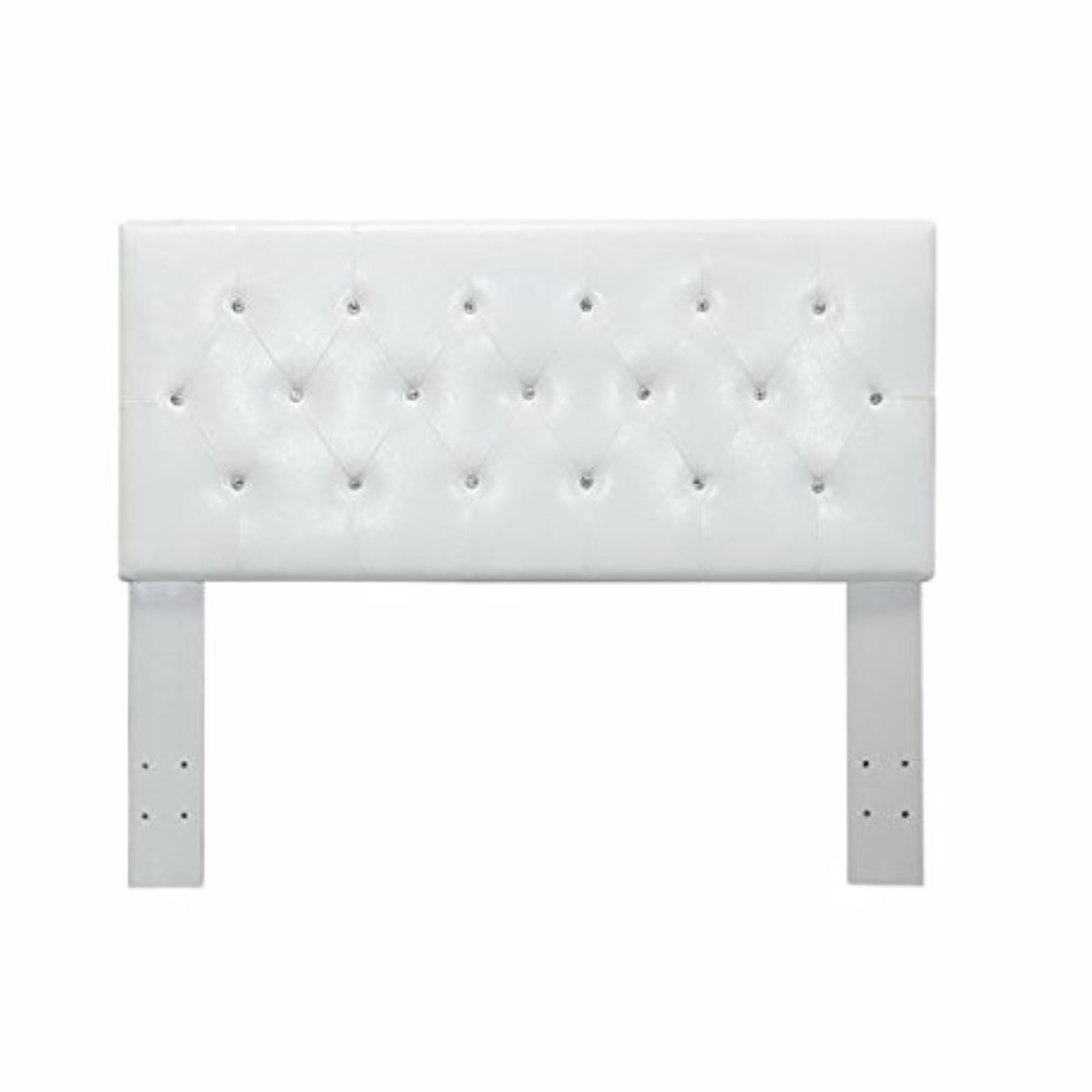 Contemporary Twin Size Headboard, White