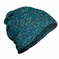 thumbnail image 1 of Contemporary Unisex Beanie, Triangles in Many Colors, Hiking Outdoors, Dark Teal and Multicolor, by Ambesonne, 1 of 1