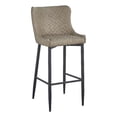 thumbnail image 1 of Contemporary Upholstered Bar Stool with Tufted Seat Light Gray Set of 2, 1 of 5