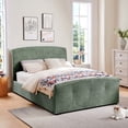 thumbnail image 1 of Contemporary Upholstered Sleigh Bed with Side-Opening Ottoman Storage - Luxury Comfort and Space-Saving Design, 1 of 1