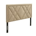 thumbnail image 1 of Contemporary Upholstered Tufted Nailhead Headboard, Beige (Eastern King), 1 of 1