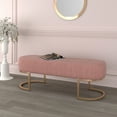 thumbnail image 1 of Contemporary Velvet Bench, 1 of 5