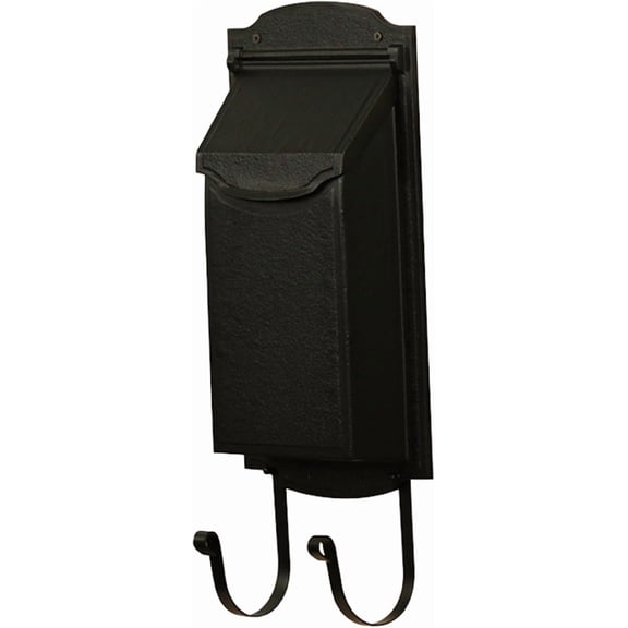 Special Lite Products Contemporary Vertical Black Wall-Mounted Mailbox