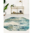thumbnail image 1 of Contemporary Visby Collection Area Rug Light Blue-Beige - 5'x5' Octagon, 1 of 5