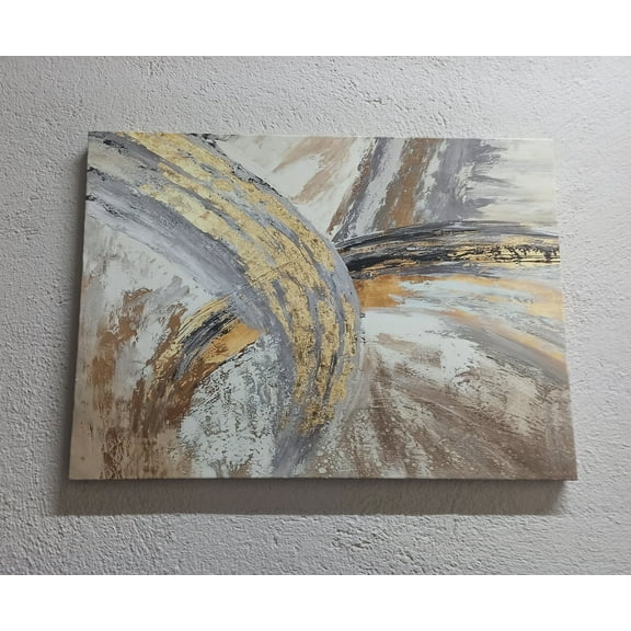 Contemporary Wall Decor, Abstract Artwork, Goldlen Marble Poster, Gold Wall Decor, Silver Canvas, Gold And Silver Canvas Art, Canvas Wall Decor - 3P-Gallery Wrapped
