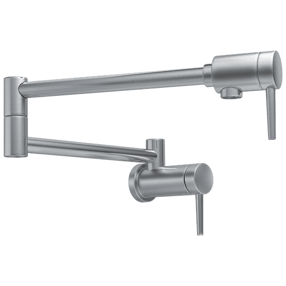Contemporary Wall-Mount Pot Filler in Arctic Stainless 1165LF-AR