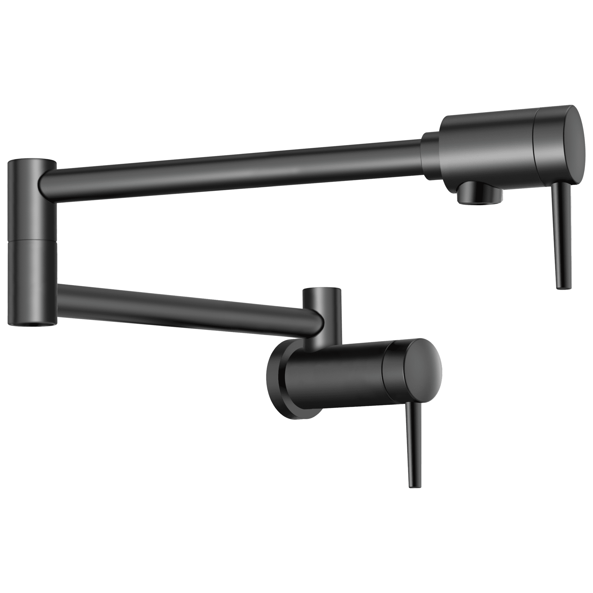 Matte Black Contemporary Wall Mount Pot Filler Faucet