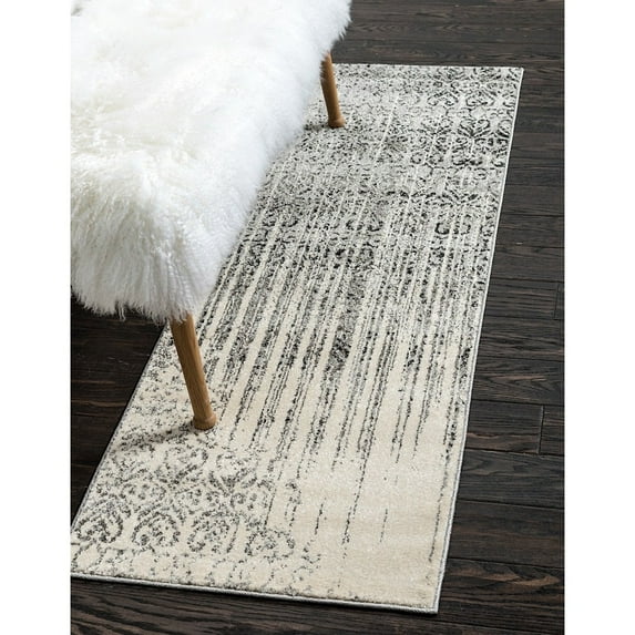 Contemporary Weby Collection Area Rug 2'7"x10' - Gray