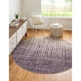 thumbnail image 1 of Contemporary Weby Collection Area Rug 6' Round - Purple, 1 of 5