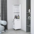 thumbnail image 1 of Contemporary White Freestanding Bar Cabinet With Wine Rack & Glass Holder - 100 Lbs For Structure And 70.8 Inches High Maximum Storage, 1 of 4