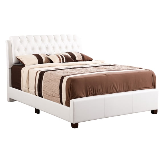 Contemporary White King Bed With Materials - Ample Sleep Space, Sleek, Simple Assembly Build