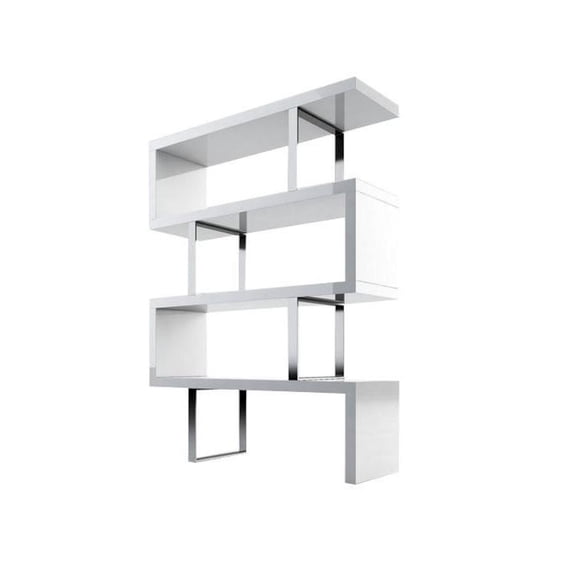Contemporary White Lacquer Wood Larger size Display Shelf