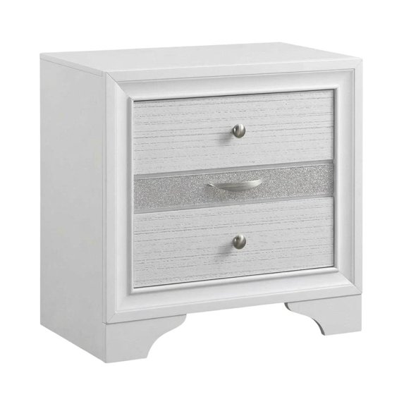 Contemporary White Nightstand with Clean Design and Sturdy Build