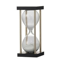 Contemporary White Sand Hourglass In Decorative Stand