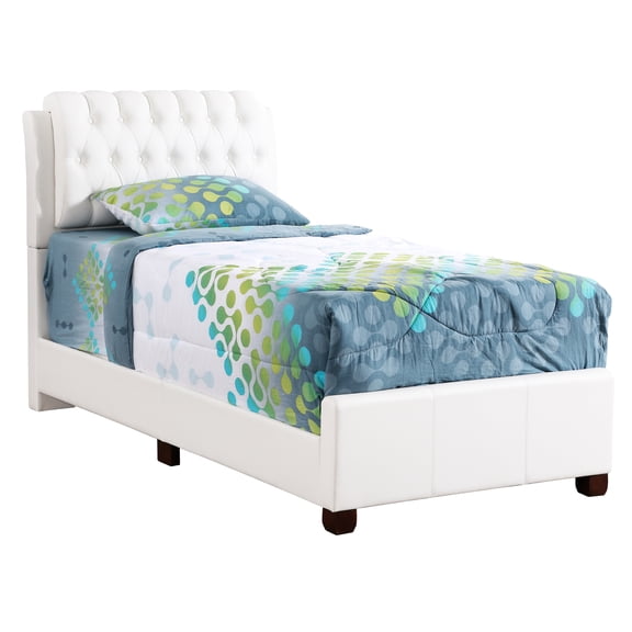 Contemporary White Twin Bed With Build Quality - 48"h 41"w 83"d, Sleek Design, Assembly Required For A Relaxing Space 48" Height, 41" Width, 83" Depth, ,