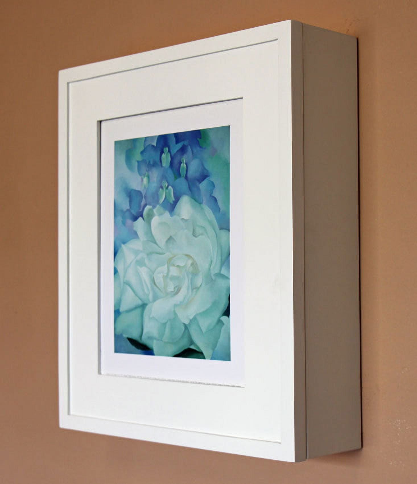 Alder Wood White Wall-Mount Art Display Medicine Cabinet