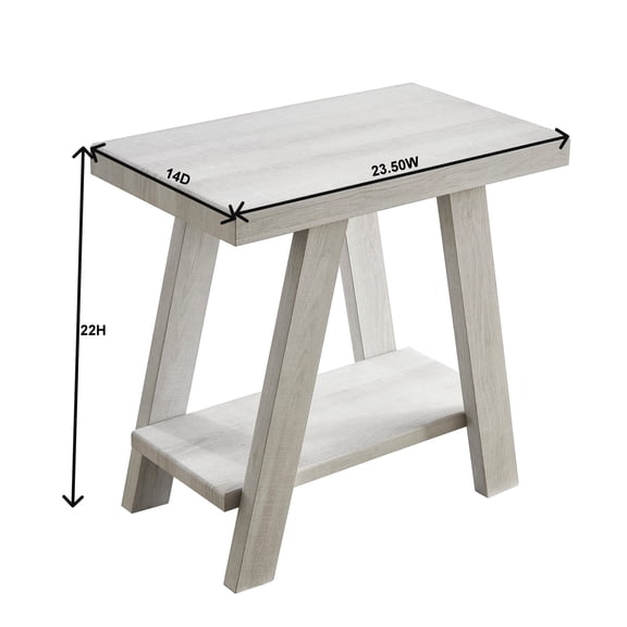 Contemporary White Wood Shelf Side Table | Can Be Used in Kitchen | MDF Main Material | Overcomes Storage Deficiency