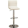 thumbnail image 1 of Contemporary White and Chrome Adjustable Height Bar Stool, 1 of 3