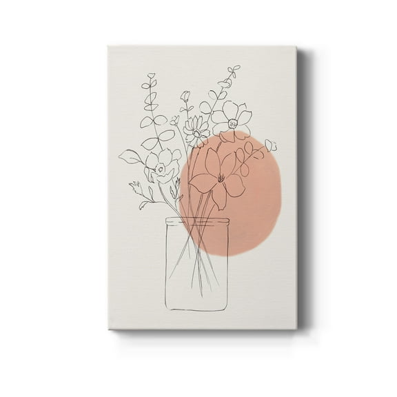 Contemporary Wildflower Bouquet Premium Gallery Wrapped Canvas - Ready to Hang - 8 x 12