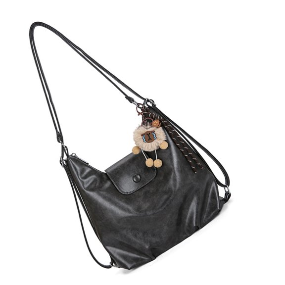 Contemporary Women's Convertible Shoulder Bag Premium PU Backpack Roomy Interior Perfect For Travel Essential