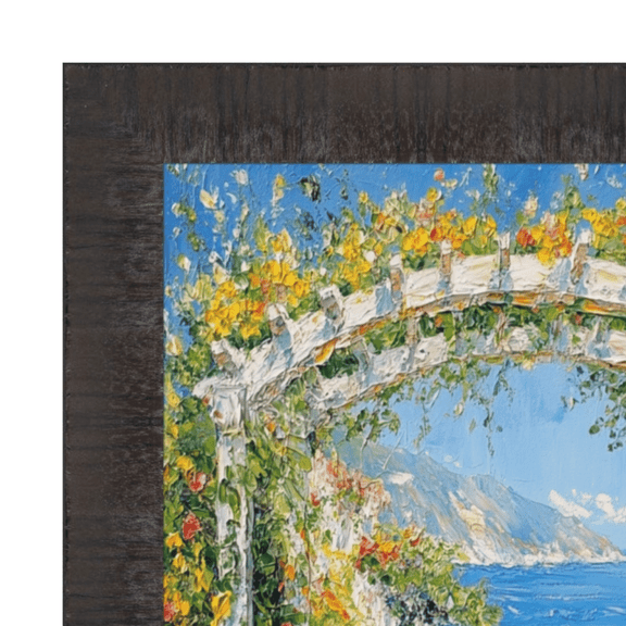 Contemporary Wood Grain Black Scoop Picture Frame 30x40 frame