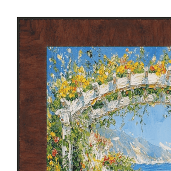 Contemporary Wood Grain Walnut Scoop Picture Frame 30x40 frame