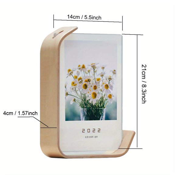 Contemporary Wooden Photo Frame with Acrylic Display, Vertical Rectangle, Ideal for Wedding Party Picture Decor, Herbarium & Calendar DIY Frame