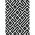 Contemporary Woven Area Rug with Maze Design, 02
