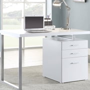 Contemporary Writing Desk In White With 3 Functional Drawers For Offices Rectangular 3 A Stylish Finish Home