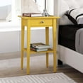thumbnail image 1 of Contemporary Yellow Nightstand for Modern Spaces,Yellow Particle Board Furniture Bedroom Nightstands, 1 of 6
