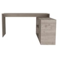 thumbnail image 1 of Contemporary and Professional Light Grey Home Office Desk, 1 of 5