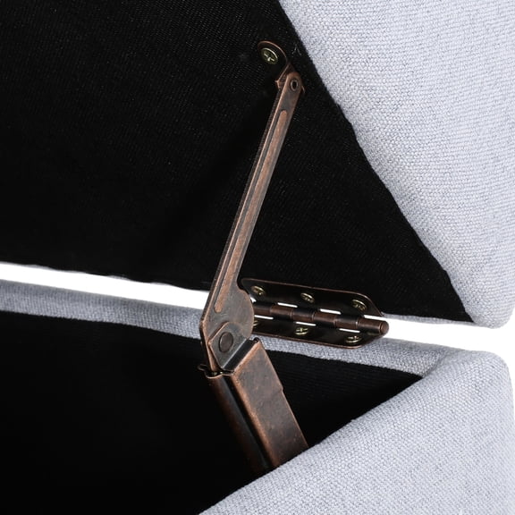 Contemporary design storage ottoman with waffle stitch for family rooms