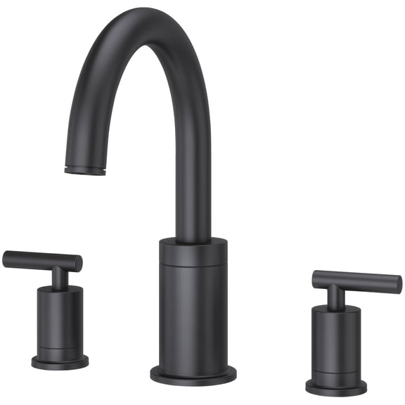 Contempra 2-Handle Roman Tub Trim Handles in Matte Black