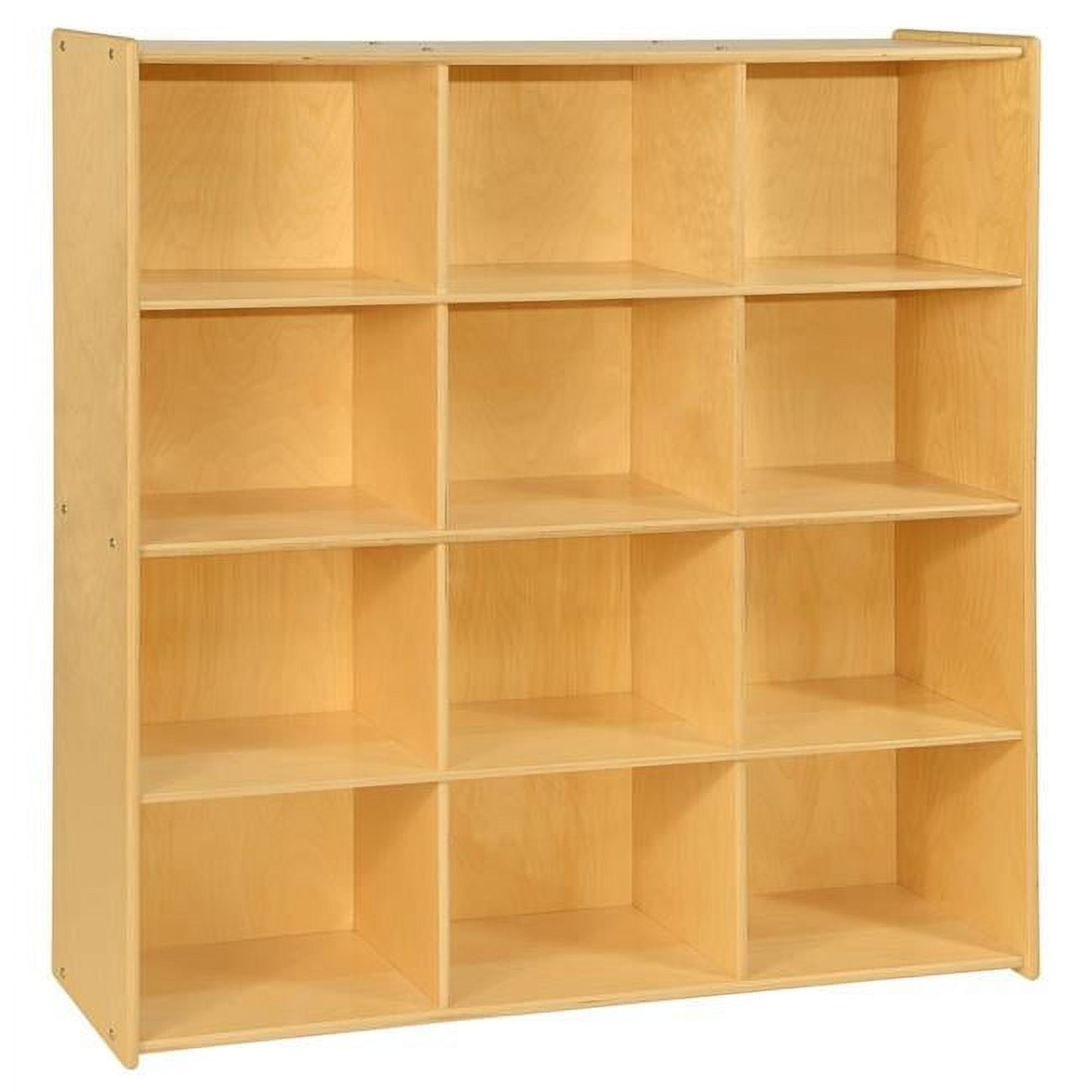 Natural Baltic Birch 12-Cubby Kids Storage Organizer