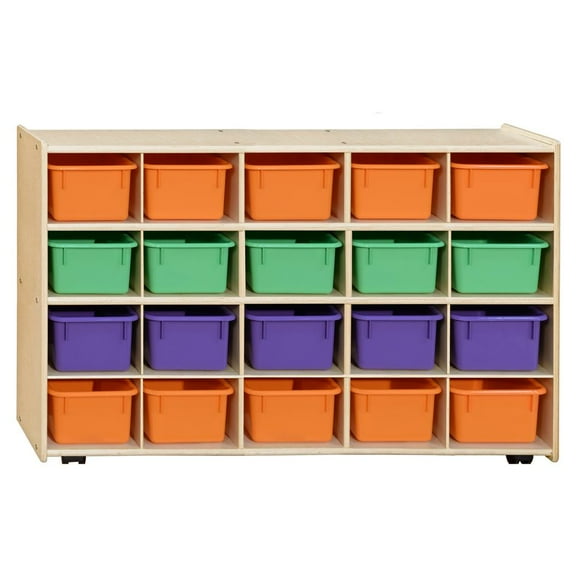 contender storage 20 compartment cubby with trays
