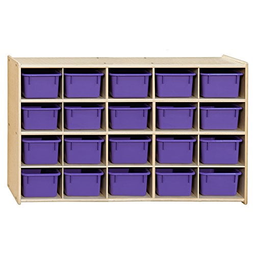 Contender C14509PPF (COO2Z) 20 Tray Storage with Purple Trays - Assembled