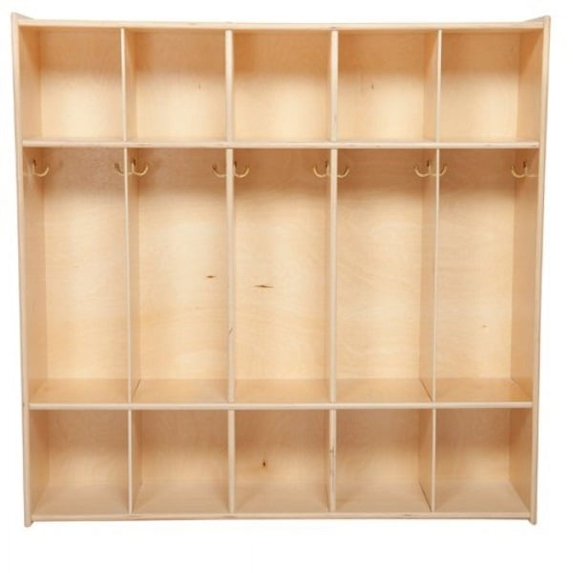 Contender 5 Section Coat Locker, Kids Backpack Hanger, School Cubby Coat Rack Organizer