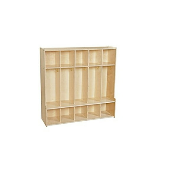 Contender 5-Section Coat Locker with Bench & Cubby Storage for Kids, Backpack Organizer with Cubbies Storage for Daycare, Preschool, Kindergarten