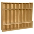 thumbnail image 1 of Contender 8 Section Coat Locker with Bench & Cubby Storage, Wooden Backpack Cubby Storage Organizer with Hooks for Daycare, Classroom and Home - RTA, 1 of 5