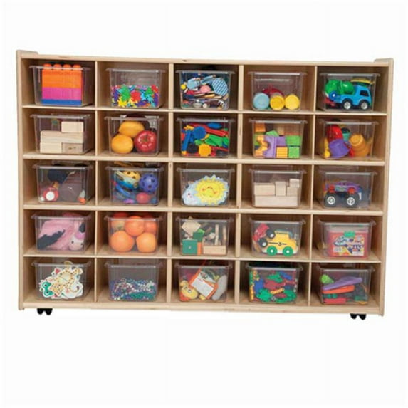Contender C16001F-C5 Contender 25 Tray Storage With Translucent Trays, Assembled With Casters