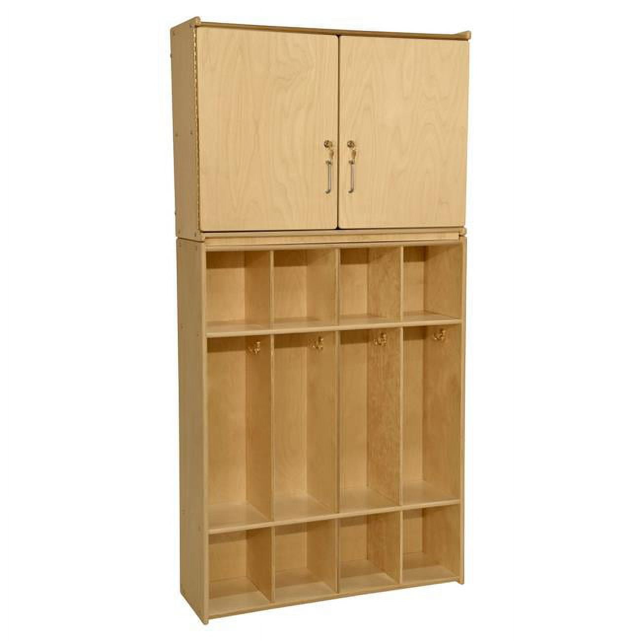 Natural Baltic Birch Plywood 4-Unit Storage Locker Cabinet