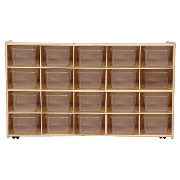 Mobile 20-Tray Storage with Translucent Trays