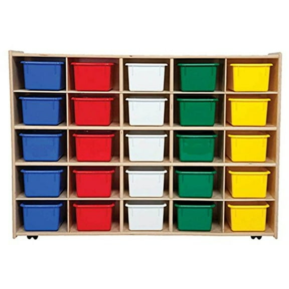 contender mobile storage 25 compartment cubby with trays