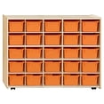 thumbnail image 1 of Contender C16009ORF-C5 (COO2Z) Contender Mobile 25 Tray Storage with Orange Trays - Assembled with Casters, 1 of 4