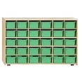 thumbnail image 1 of Contender C16039LGF-C5 (COO2Z) Contender Mobile 30 Tray Storage with Lime Green Trays - Assembled with Casters, 1 of 4