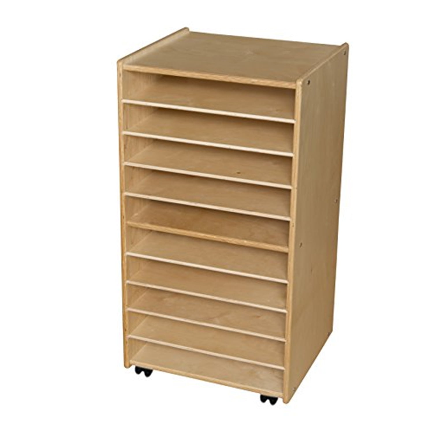 Adjustable Kids Plywood Paper and Puzzle Storage Center