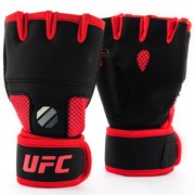 UFC Quick Wrap Inner Gloves - L/XL, Black - Comfort Fit, SHOCKSHIELD Gel, Faster Than Traditional Wraps - Wear Under Boxing or MMA Gloves